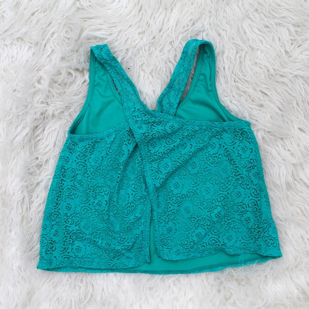 Aqua Lace‎ Crop Top Summer